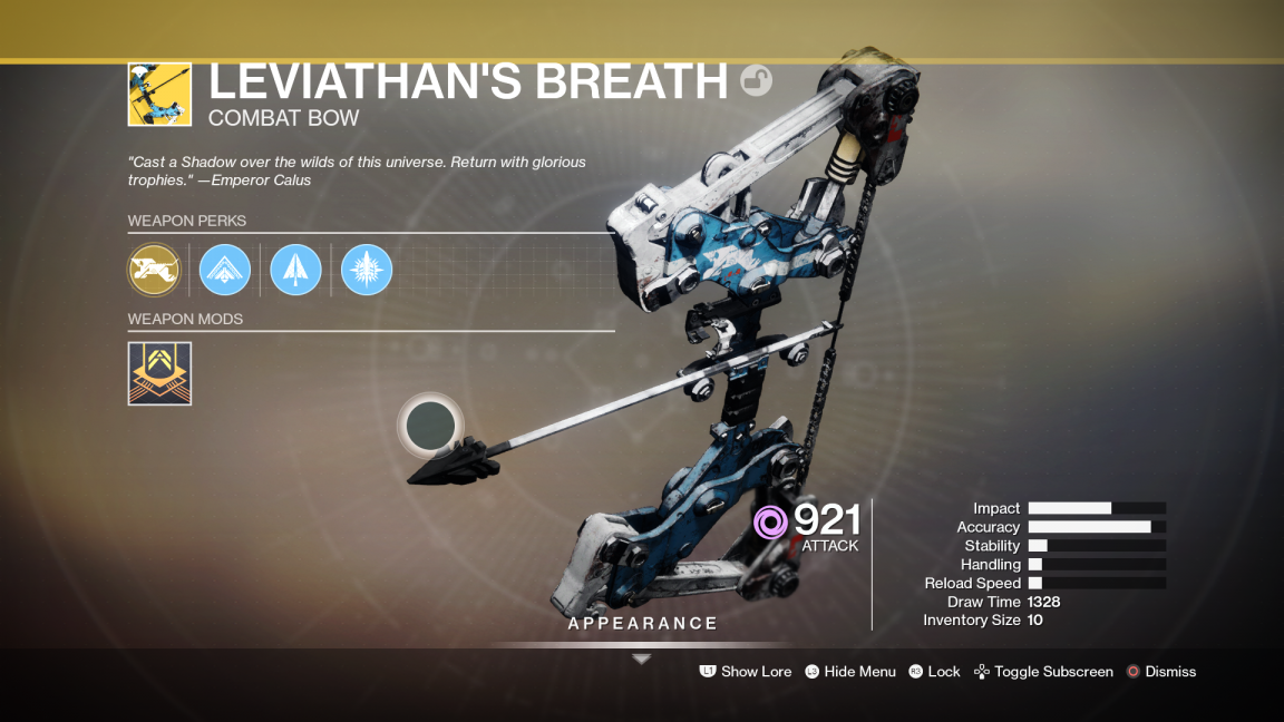 Destiny 2 Shadowkeep how to get the Leviathan's Breath Exotic Bow