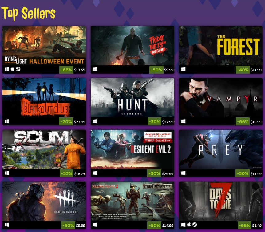 The Steam Halloween Sale is live here's just a few picks VG247