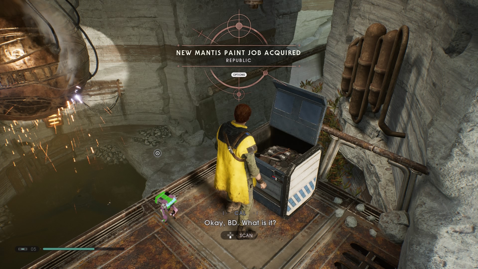 Star Wars Jedi Fallen Order Mantis Paint Jobs and BD1 skin locations