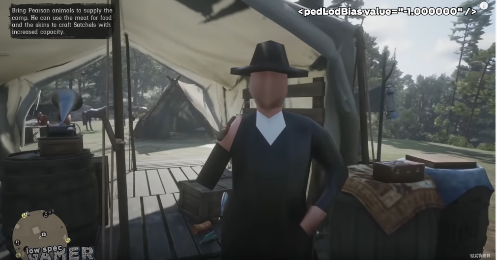 Red Dead Redemption 2 on its lowest PC settings is a faceless polygonal