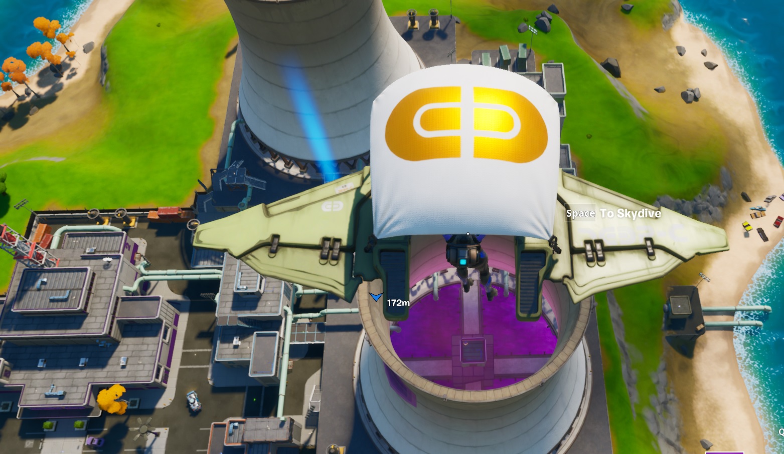 Fortnite Chapter 2 Skydive through rings in Steamy Stacks VG247