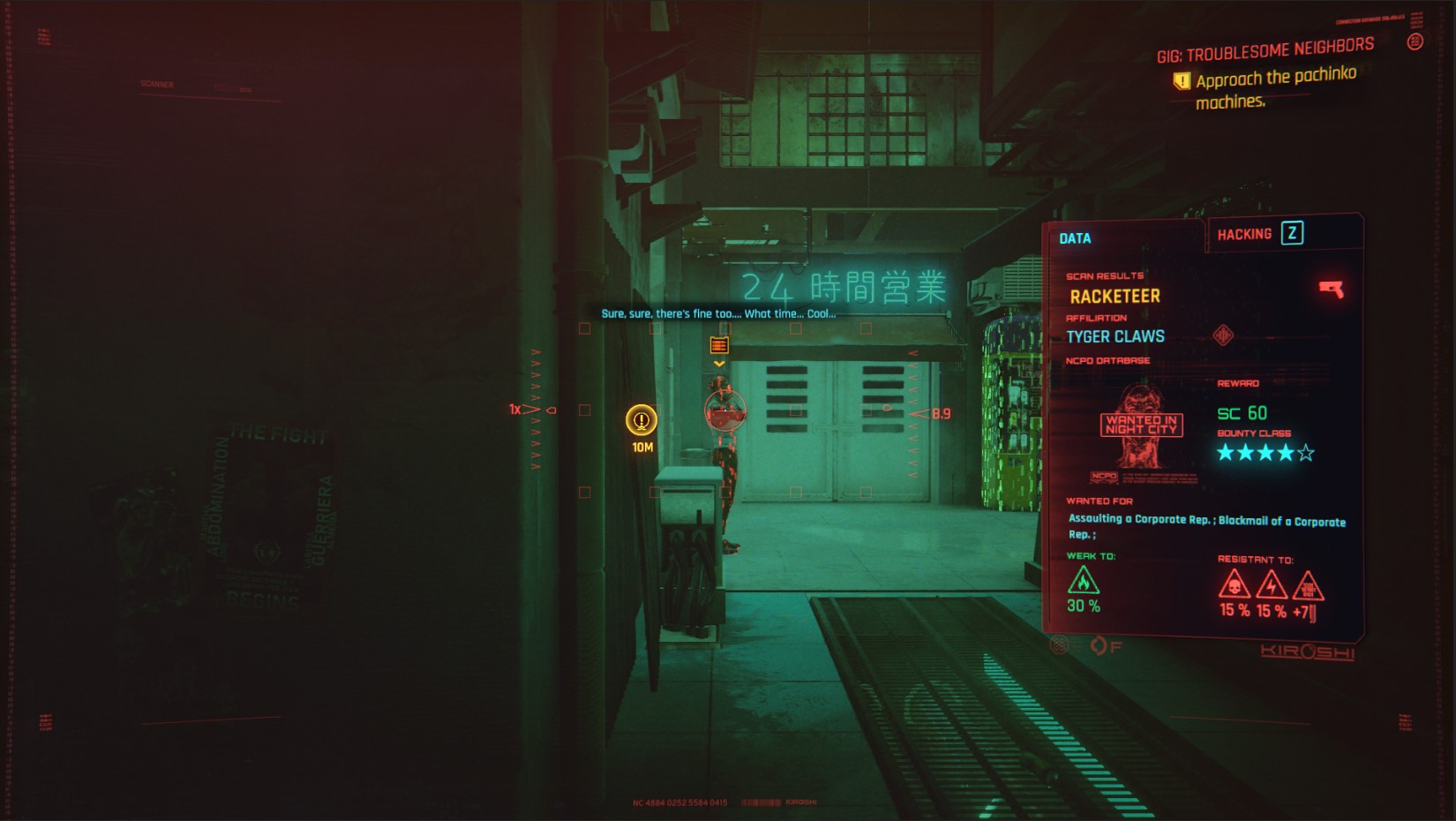 Cyberpunk 2077 Street Cred Bounties, Organised Crime Activity, AssaultinProgress VG247