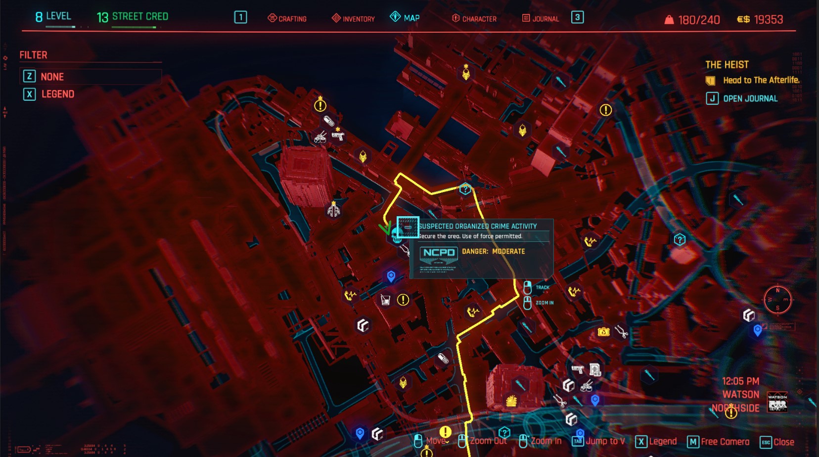 Cyberpunk 2077 Street Cred Bounties, Organised Crime Activity, AssaultinProgress